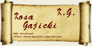 Kosa Gajicki vizit kartica